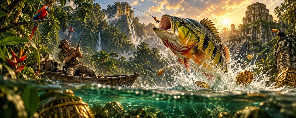 Big Bass Amazon Xtreme original editorial illustration
